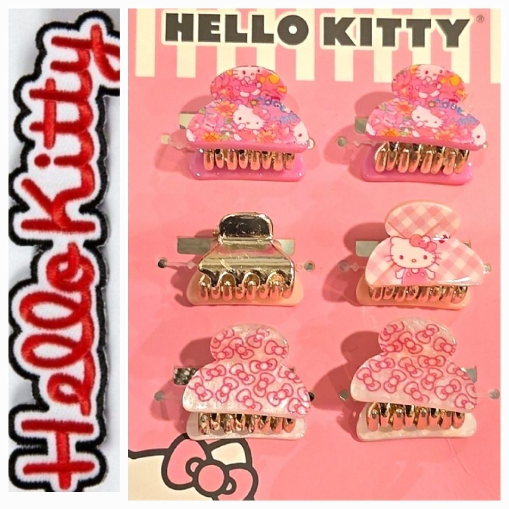 Hello Kitty 6-PC‎ Logo Mini Hair Clips
